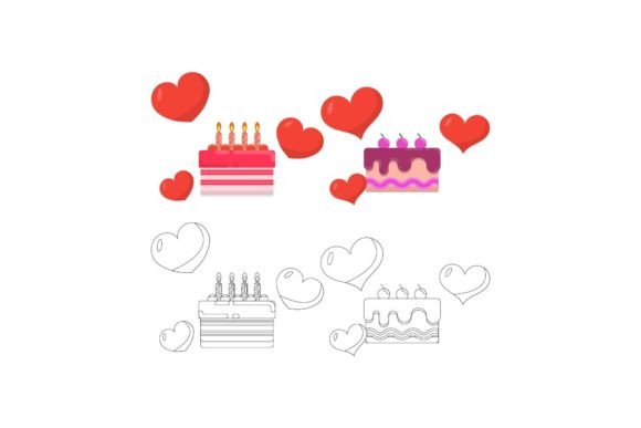 Download Purple and Red Birthday Cake Vector Art - Art Collection