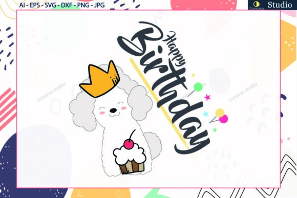 Download Dog Birthday Party and Cake Svg - Art Collection