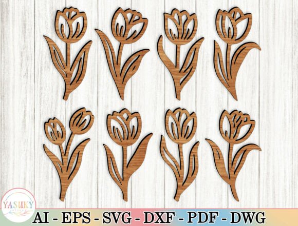 Download 8 Flower Wood Art Laser Cut Files Svg - Art Collection