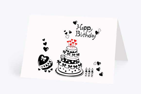 Download Birthday Cake, Happy Birthday and Hearts - Art Collection