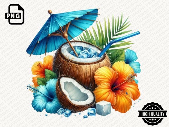 Download Watercolor Summer Beach Clipart PNG - Art Collection