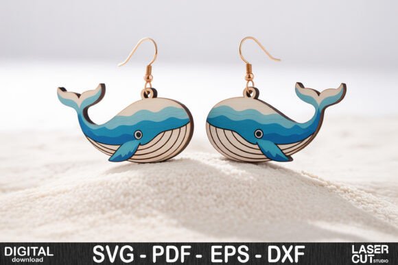Download Whale Earrings SVG for Laser Cut - Svg for laser cut Collection