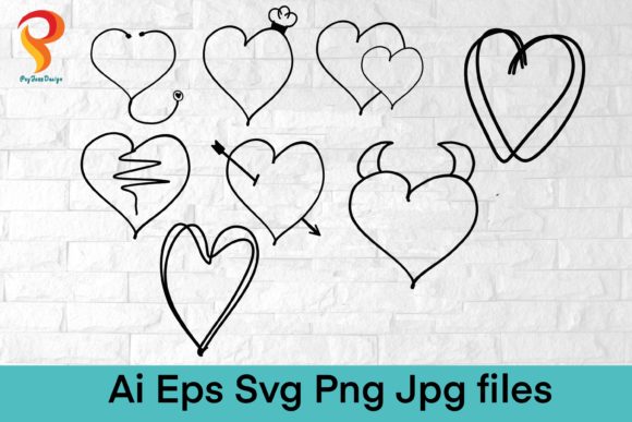 Download Hand Drawn Heart, Hand Lettered Hearts - Art Collection
