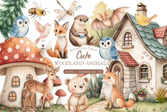 Download Rustic Forest Animals Clipart PNG - Art Collection