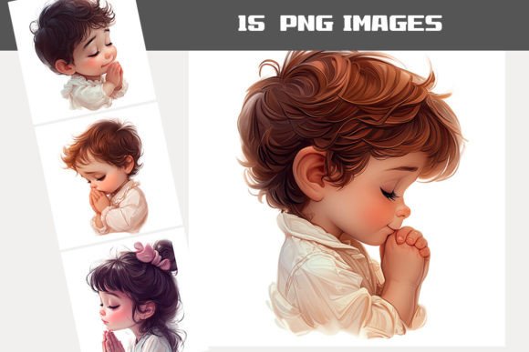 Download Praying Kids Clipart Bundlle - Art Collection