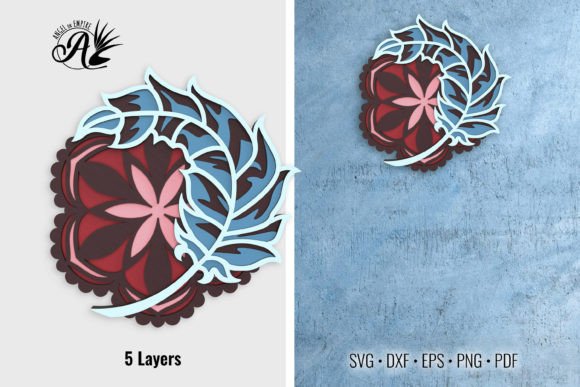 Download Feather and Mandala 3D Layered Art - Art Collection