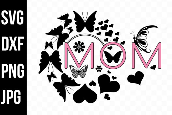Download Mom, Decorative Butterflies, Hearts - Art Collection