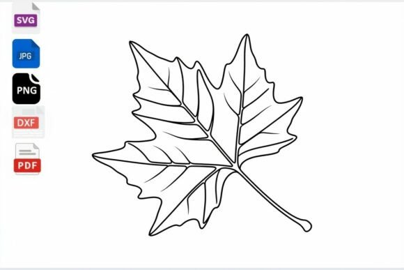 Download Maple Leaf Outline SVG Clipart - Art Collection