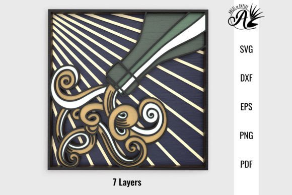 Download Bit of Bubbly Champagne Layered Art - Art Collection