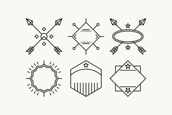 Download Minimalist Outline SVG Clipart Badges - Art Collection