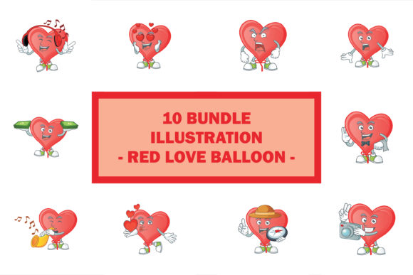 Download Red Love Balloon Bundle - Premium Resources
