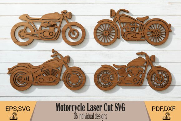 Download Motorcycle Laser Cut Wall Art SVG - Art Collection