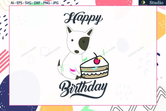 Download Dog Birthday Party and Cake Cerry Svg - Art Collection