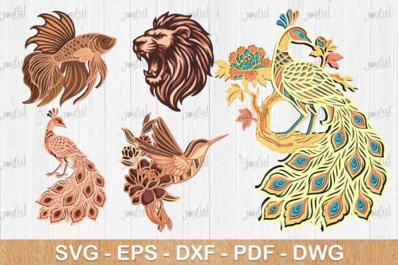 Download Layered Animal Wall Art SVG Bundle - Art Collection
