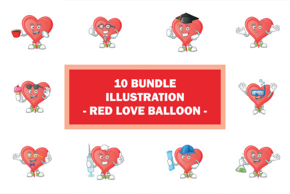 Download Red Love Balloon Bundle - Premium Bundle