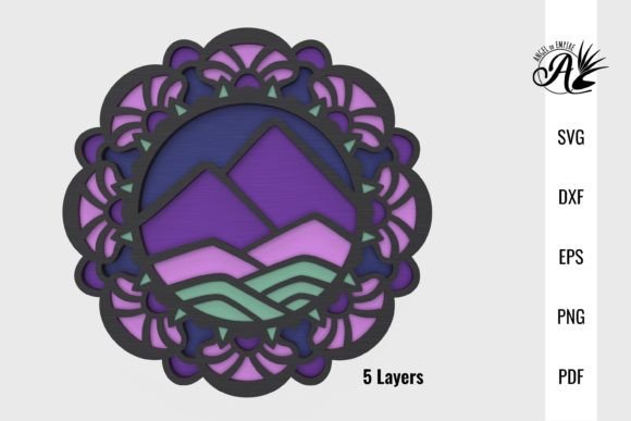 Download Mountain Mandala Layered Art - Art Collection