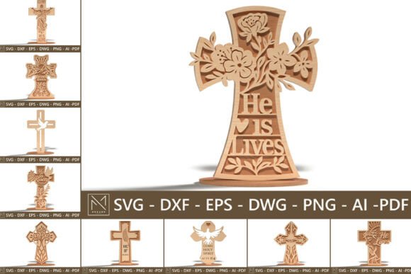 Download 3D Standing Cross SVG for Laser Cut - Svg for laser cut Collection