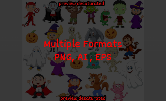 Download Cartoon Children with Halloween Costume - Art Collection