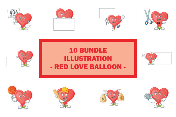 Download Red Love Balloon Bundle - Premium Bundle