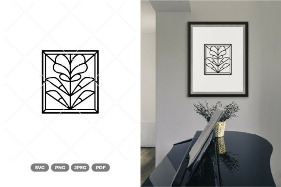 Download Floral Glass Art Outline SVG &amp; Clipart - Art Collection