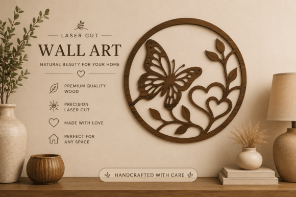 Download Butterfly Wall Art SVG,Laser Cut Files - Art Collection
