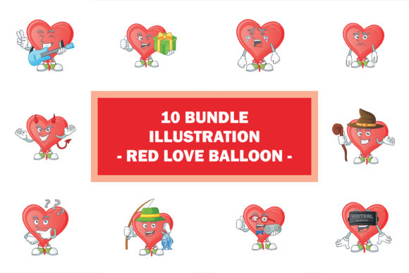 Download Red Love Balloon Bundle - Premium Resources