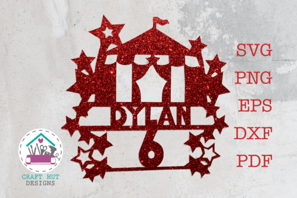 Download Customised Circus Party Cake Topper SVG - Art Collection