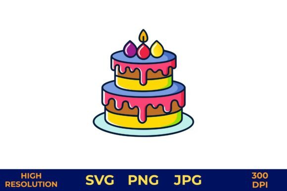Download Birthday Cake with Candles Vector Art - Art Collection