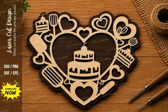 Download Birthday Cake Heart SVG | Celebration - Art Collection