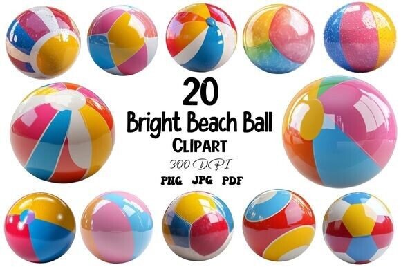 Download Bright Beach Ball Clipart - Art Collection