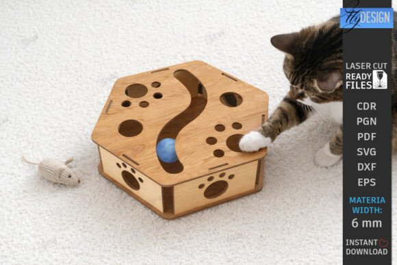 Download Cat Toy Maze Laser Cut | Pet Ball Games - Premium Resources