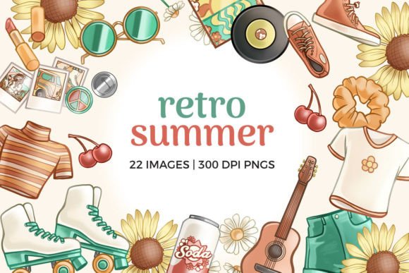 Download Retro Summer Fashion Clipart - Art Collection