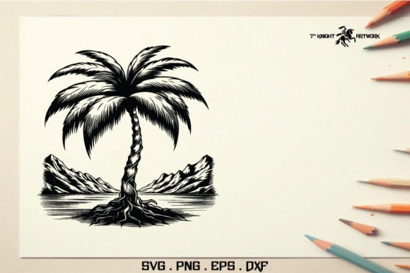 Download Portrait of a Palm Tree Svg - Palm tree svg Collection