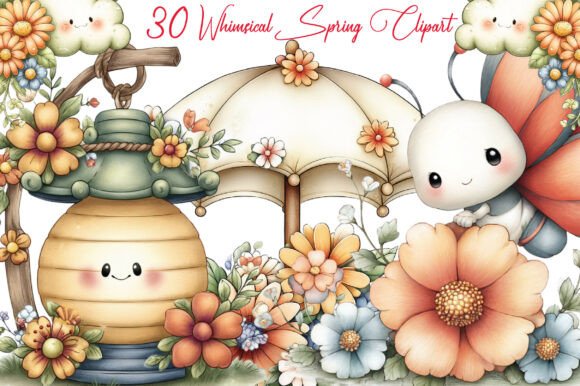 Download Whimsical Spring Clipart Bundle - Art Collection