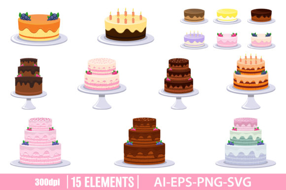 Download Birthday Cake Clipart Vector Design - Art Collection