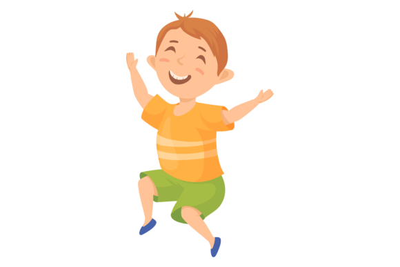 Download Positive Boy. Laughing Playful Kid Carto - Art Collection
